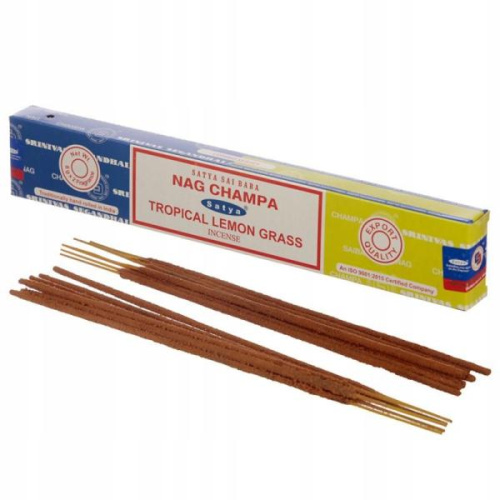 Благовония Sai Baba Nag Champa / Tropical Lemon Grass, 16 г, Satya